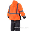 Orange Reflective Work Jackets hoher Sichtbarkeits -Sweatshirt